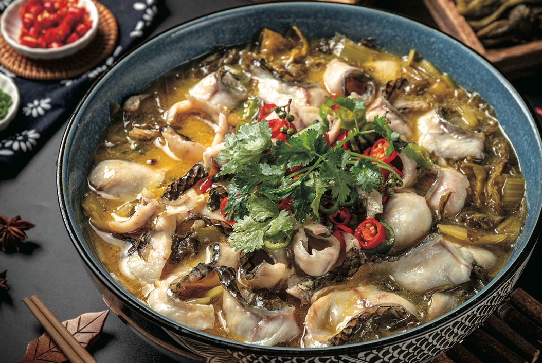 金牌酸菜鱼 Fish Fillets in Pickled Mustard Greens Broth