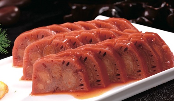 桂花糯米糖藕 Glutinous Rice-Stuffed Lotus Root in Sweet Syrup